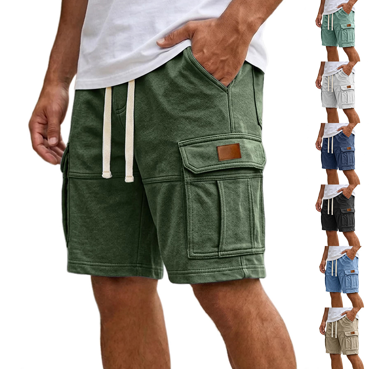 Men’s Cargo Shorts With Pockets Fashion Summer Vacation Short Pants