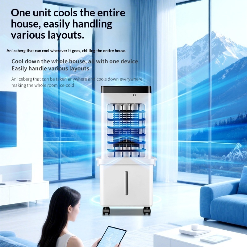 Portable Mini Cooling Fan with Oscillating Blades – Compact Personal Air Circulator for Desk Travel Office Home Use